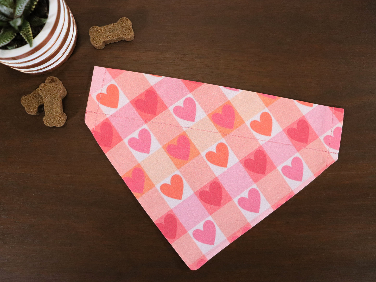 Valentine's Day - Gingham Hearts Bandana