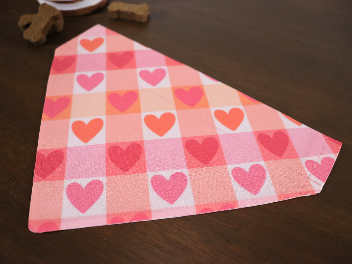 Valentine's Day - Gingham Hearts Bandana