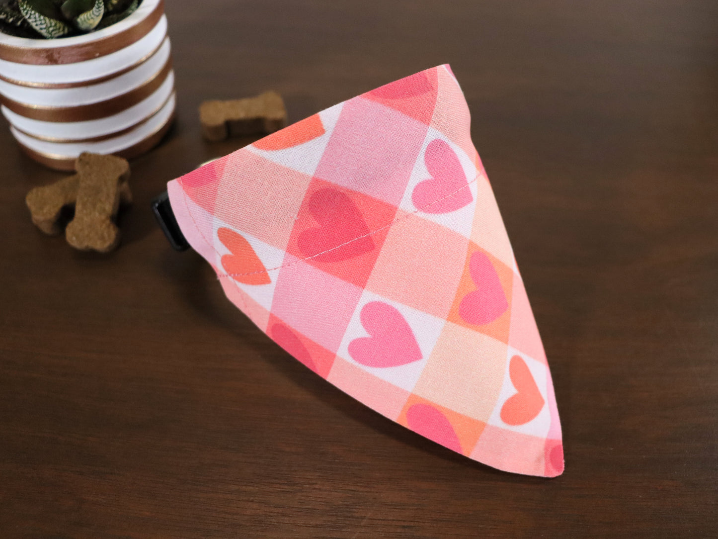 Valentine's Day - Gingham Hearts Bandana