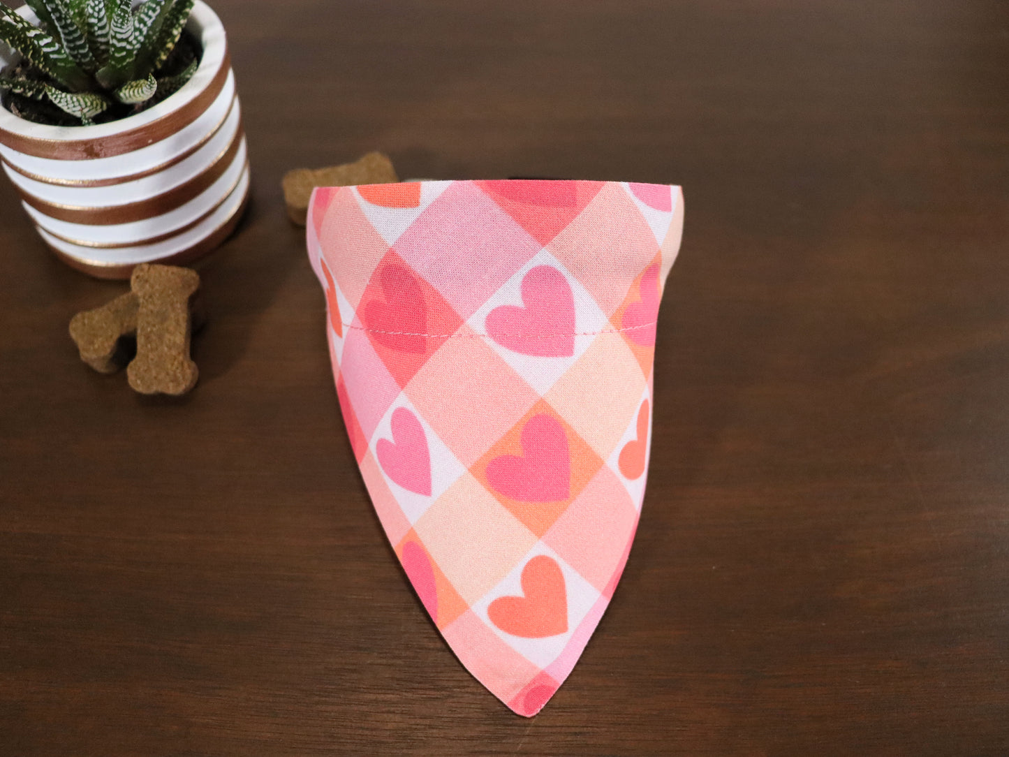 Valentine's Day - Gingham Hearts Bandana