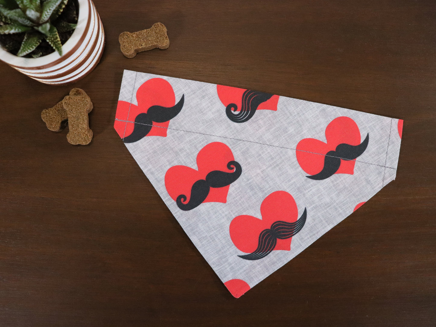 Valentine's Day - Mustache Hearts Bandana