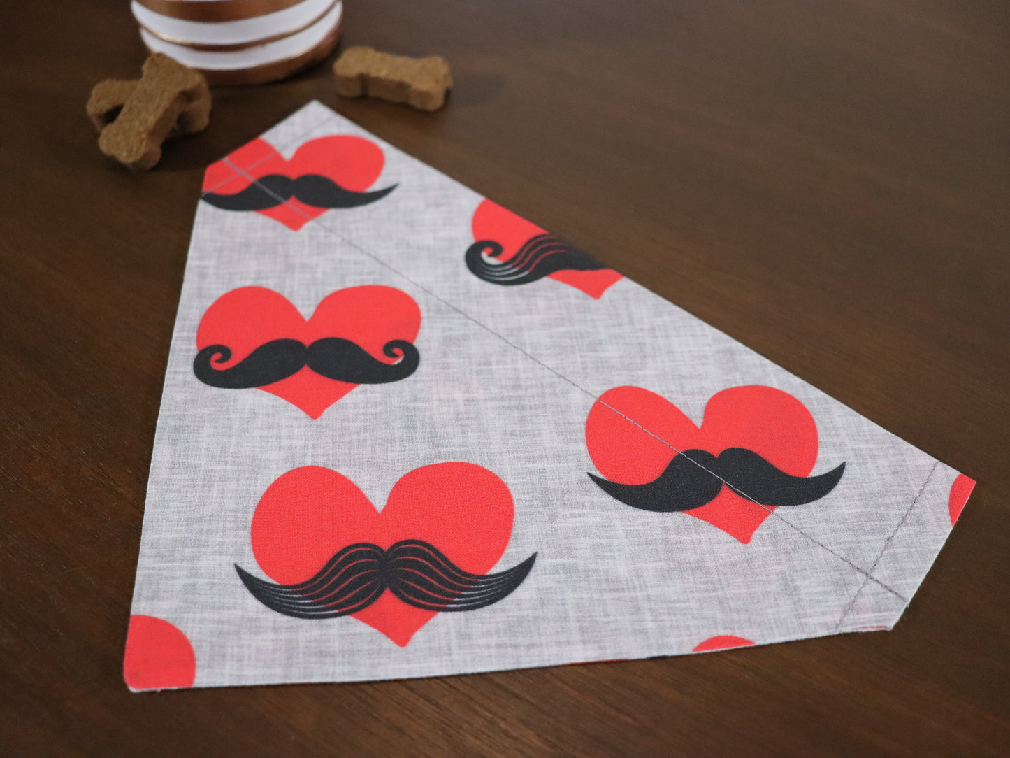 Valentine's Day - Mustache Hearts Bandana