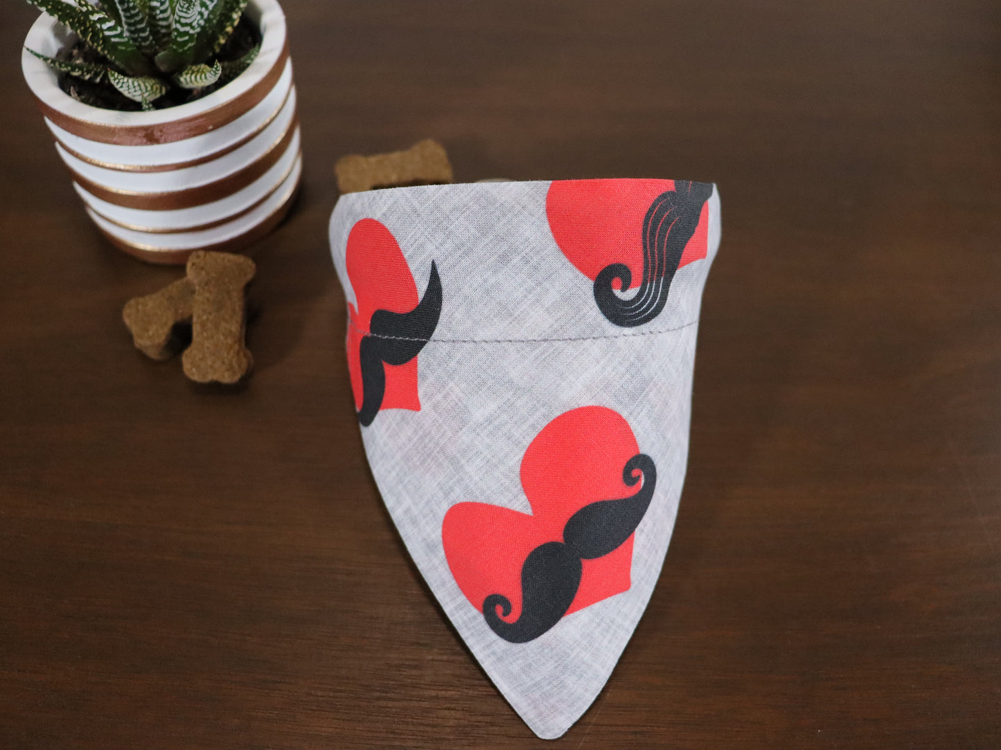 Valentine's Day - Mustache Hearts Bandana