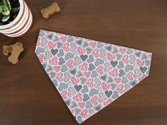 Valentine's Day - Geometric Hearts Bandana