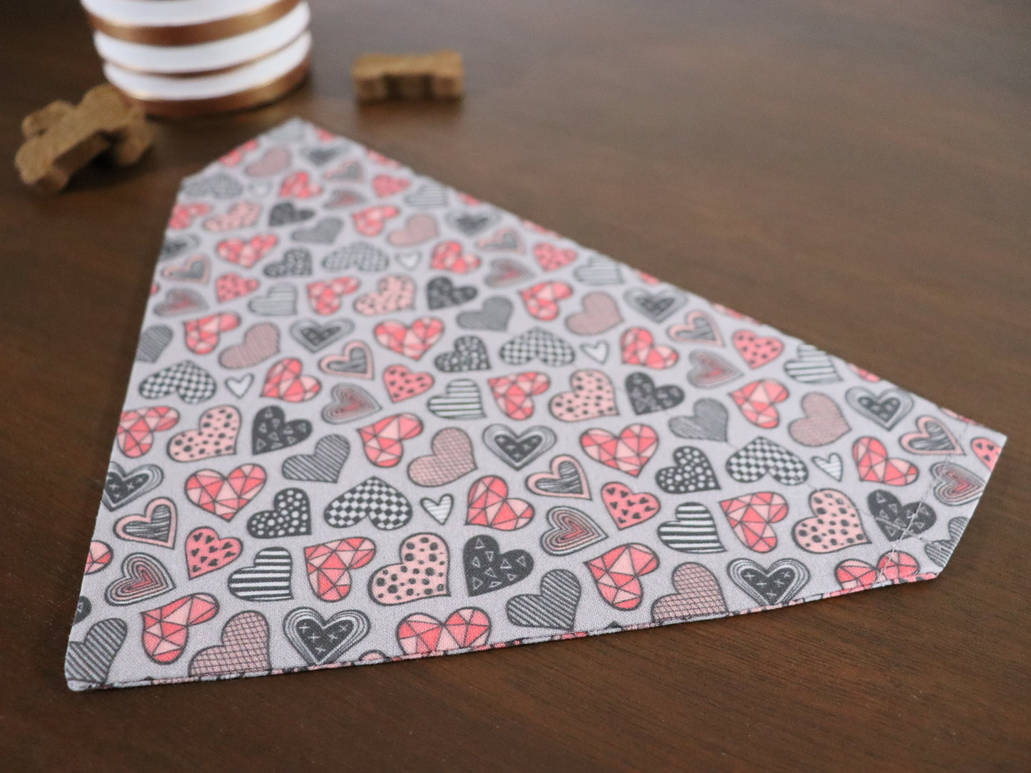 Valentine's Day - Geometric Hearts Bandana