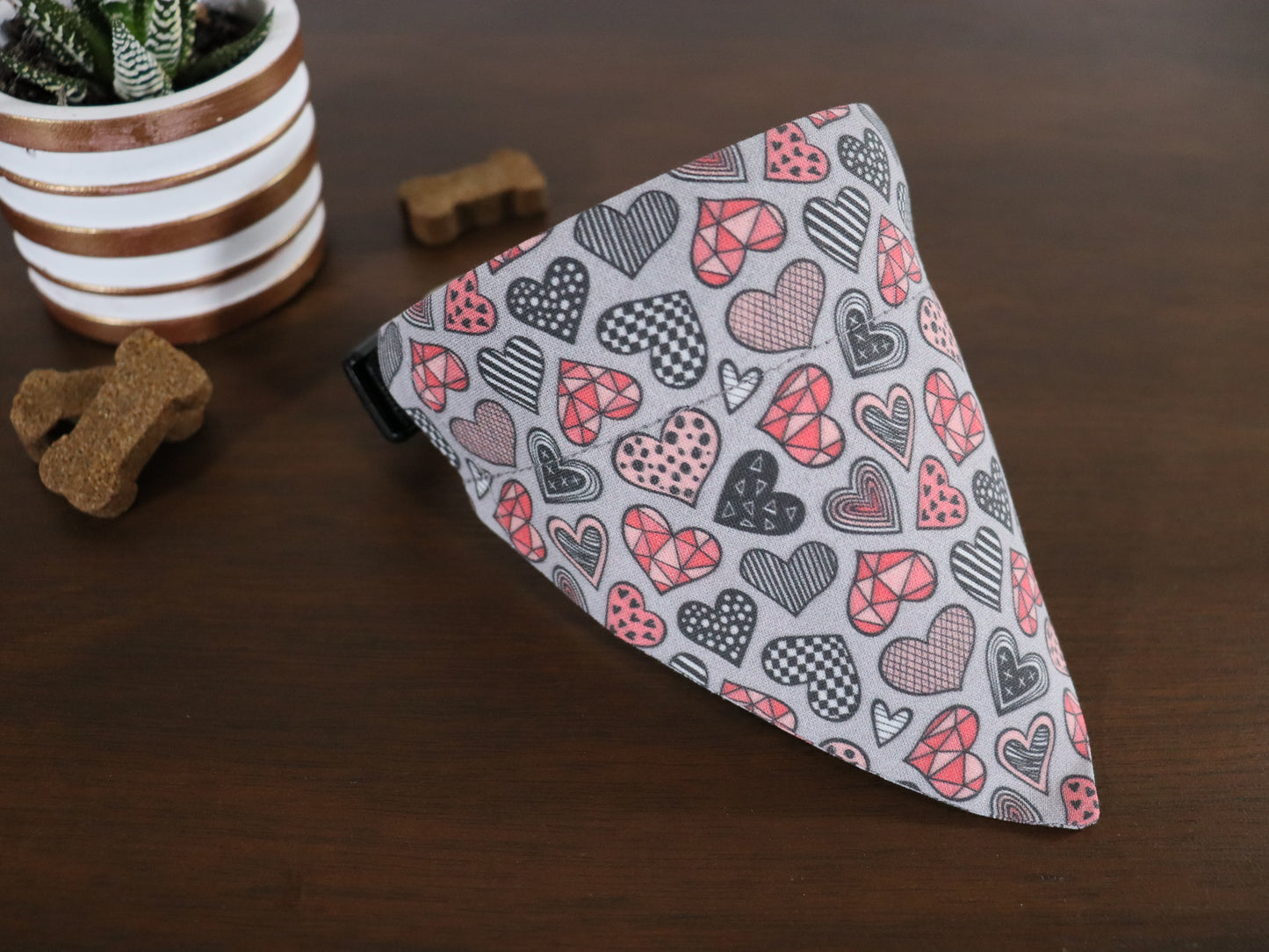 Valentine's Day - Geometric Hearts Bandana