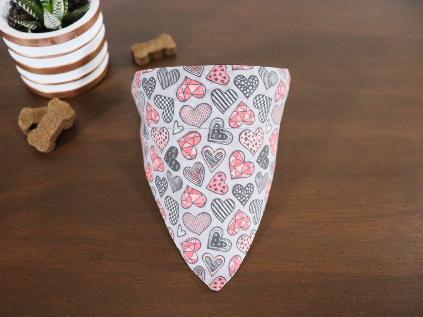 Valentine's Day - Geometric Hearts Bandana