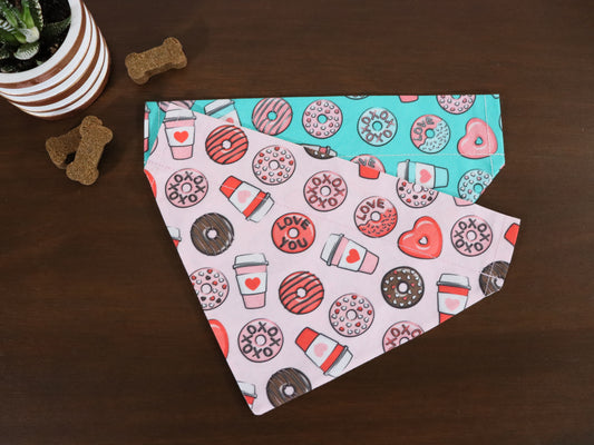 Valentine's Day - Teal or Pink Sweet Treats Bandana