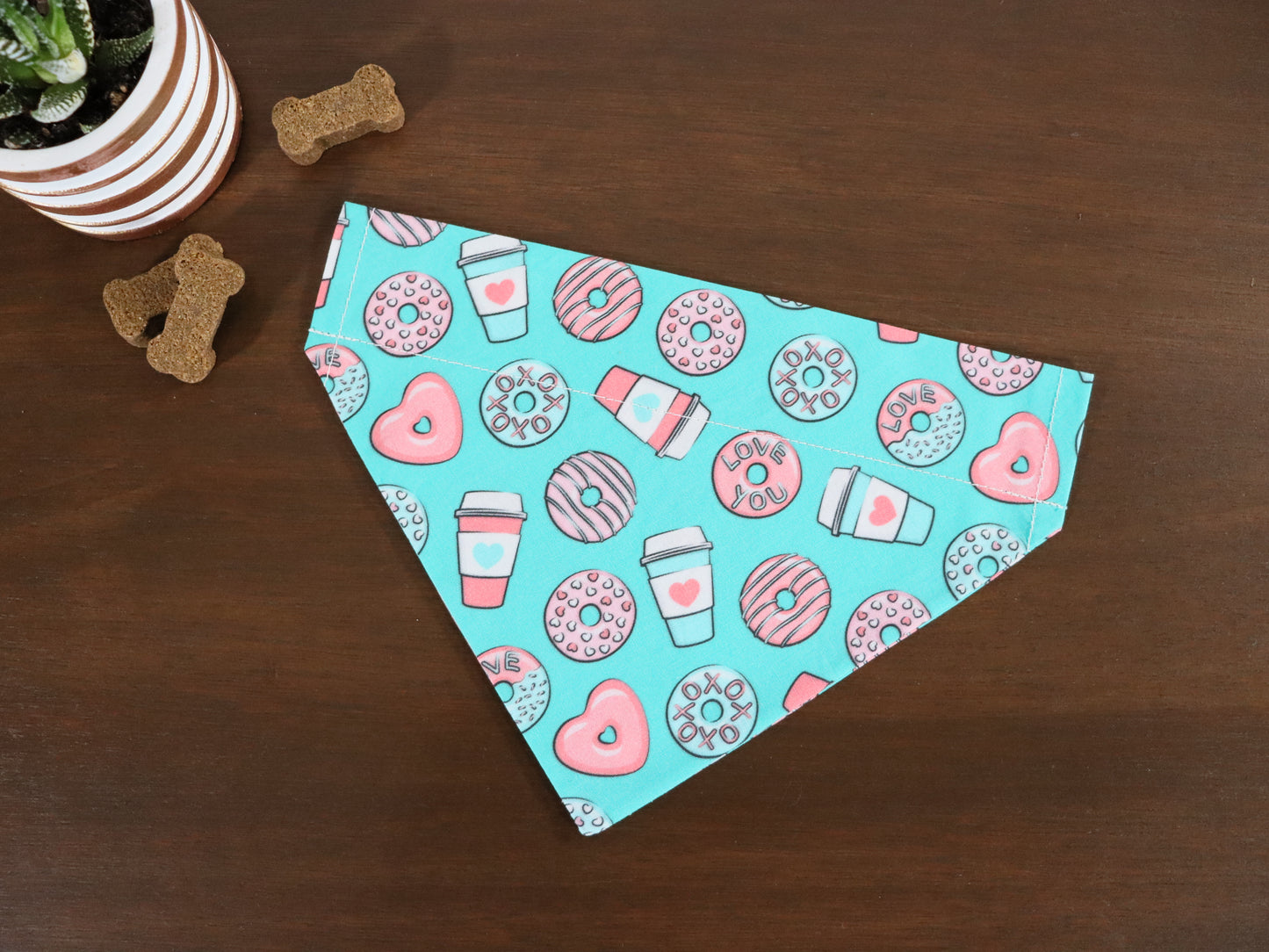 Valentine's Day - Teal or Pink Sweet Treats Bandana