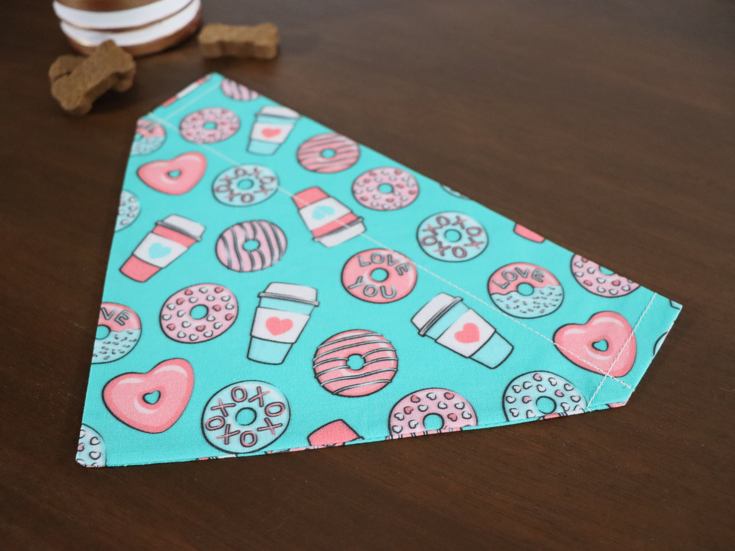 Valentine's Day - Teal or Pink Sweet Treats Bandana