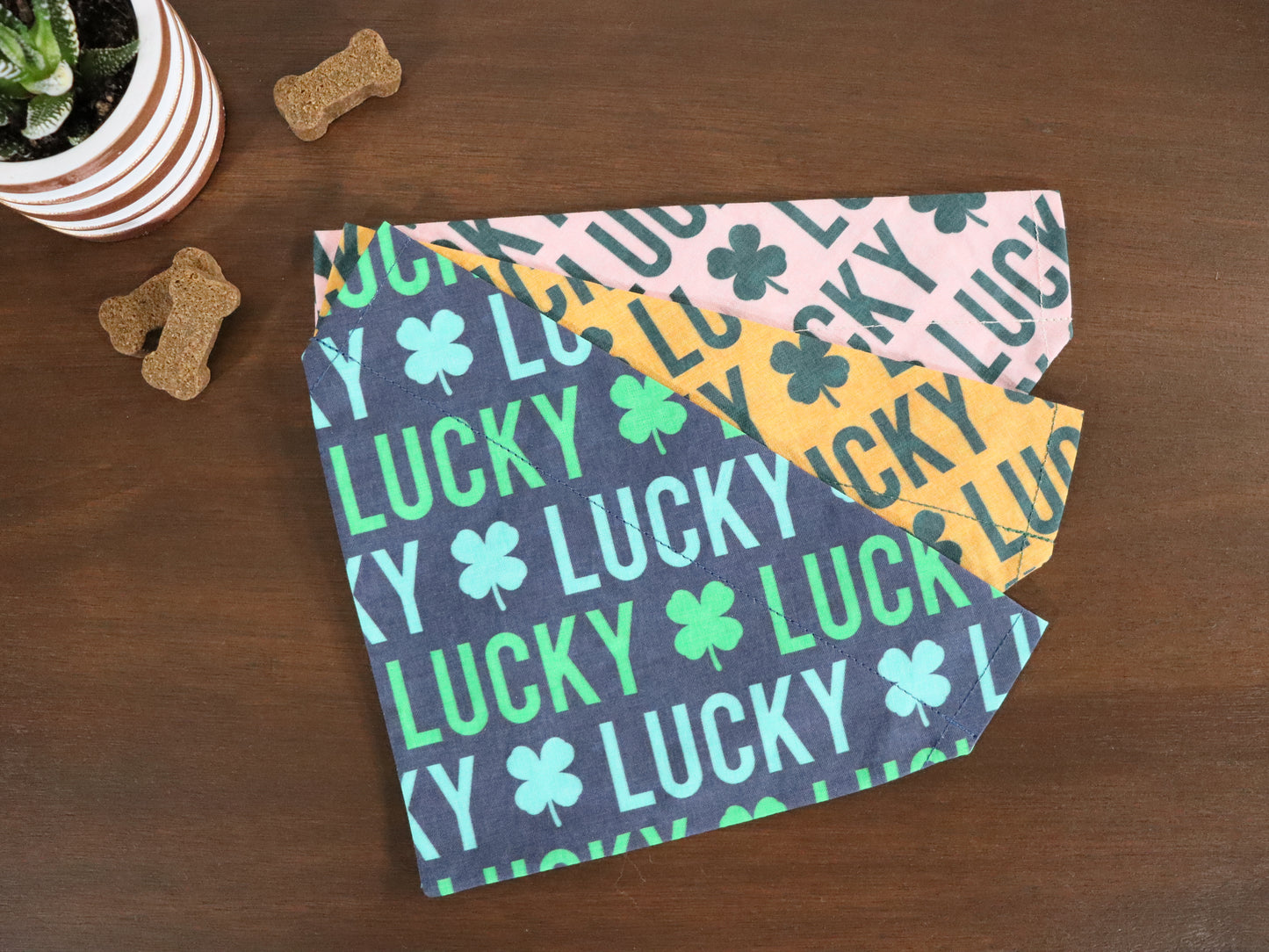 St. Patrick's Day - Lucky - Teal or Gold or Pink Bandana