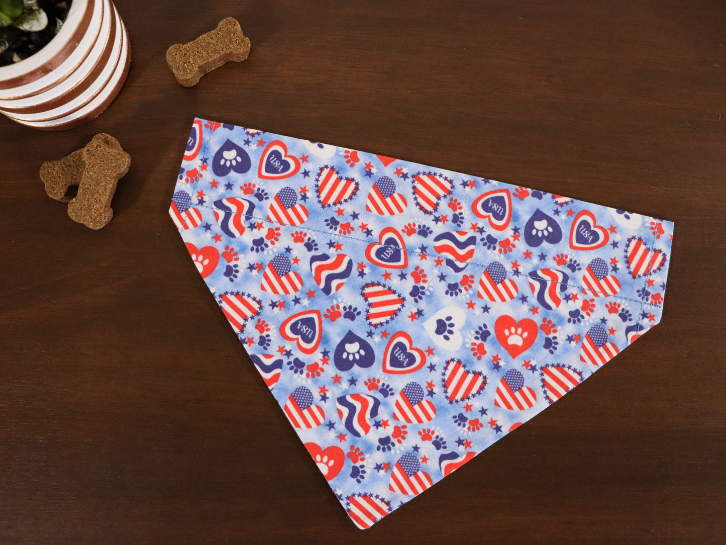 4th of July - Hearts and Flags Bandana