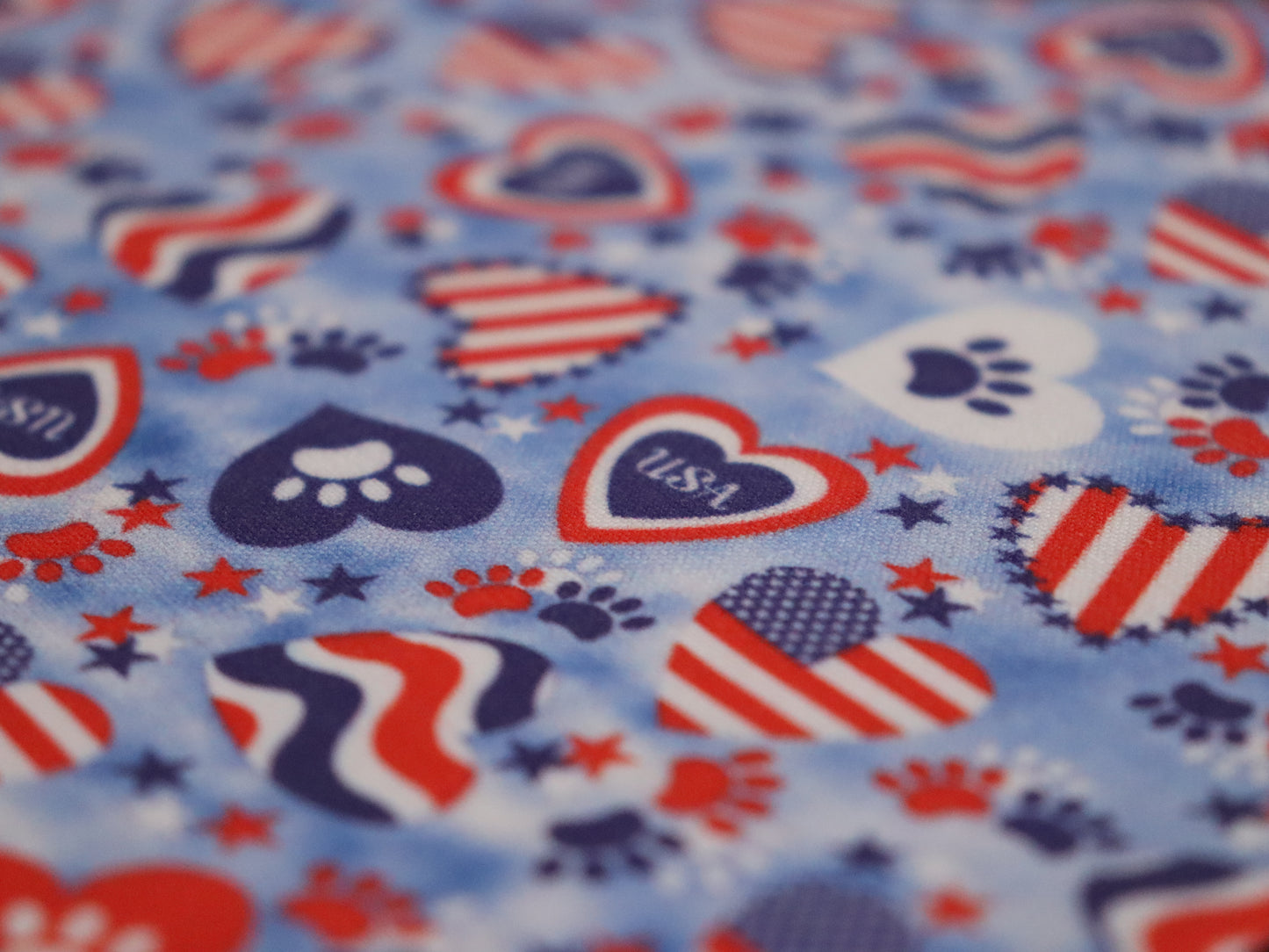 4th of July - Hearts and Flags Bandana